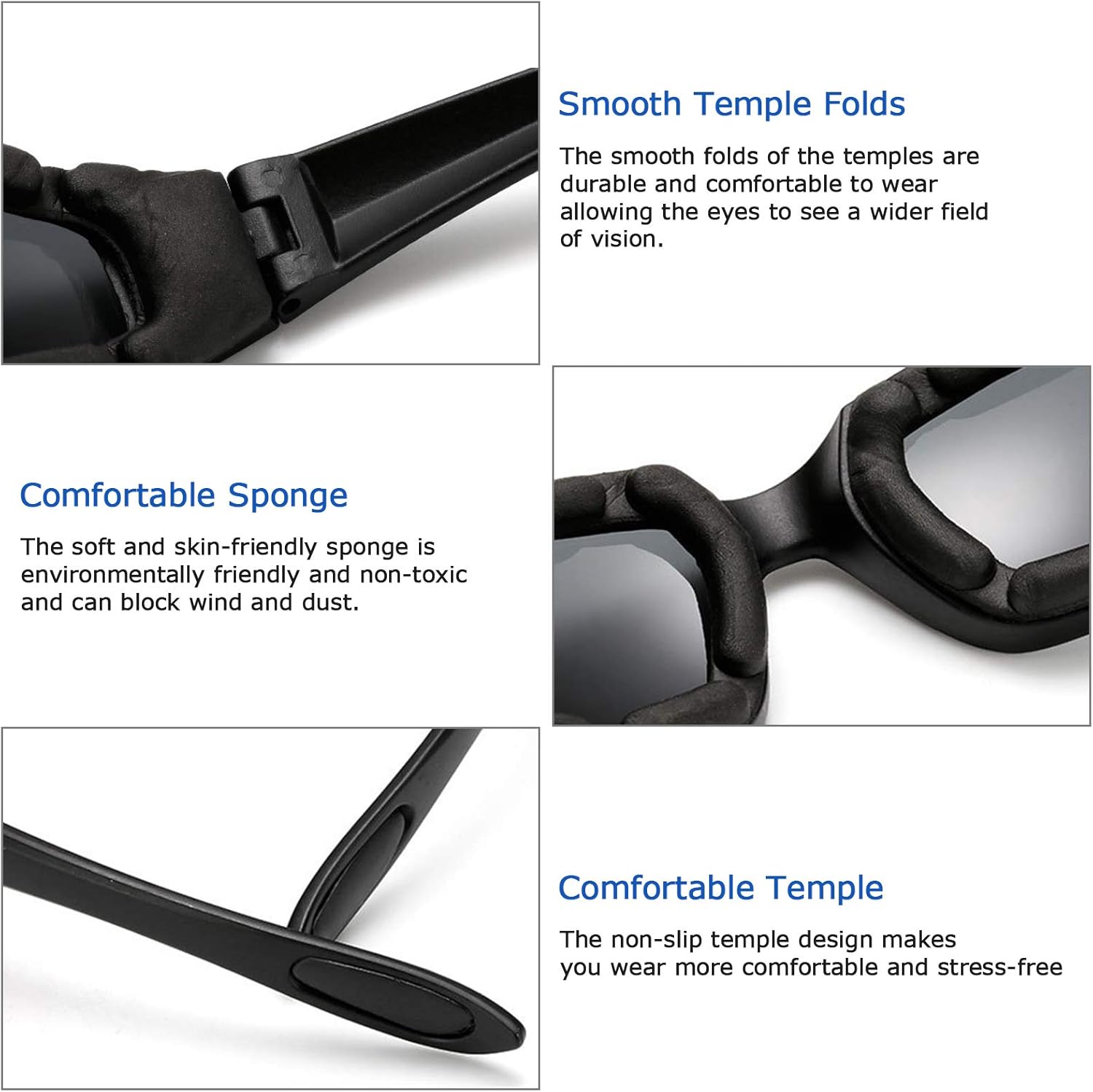 Peciees – Gafas de sol para montar en motocicleta, 4 unidades, para exteriores