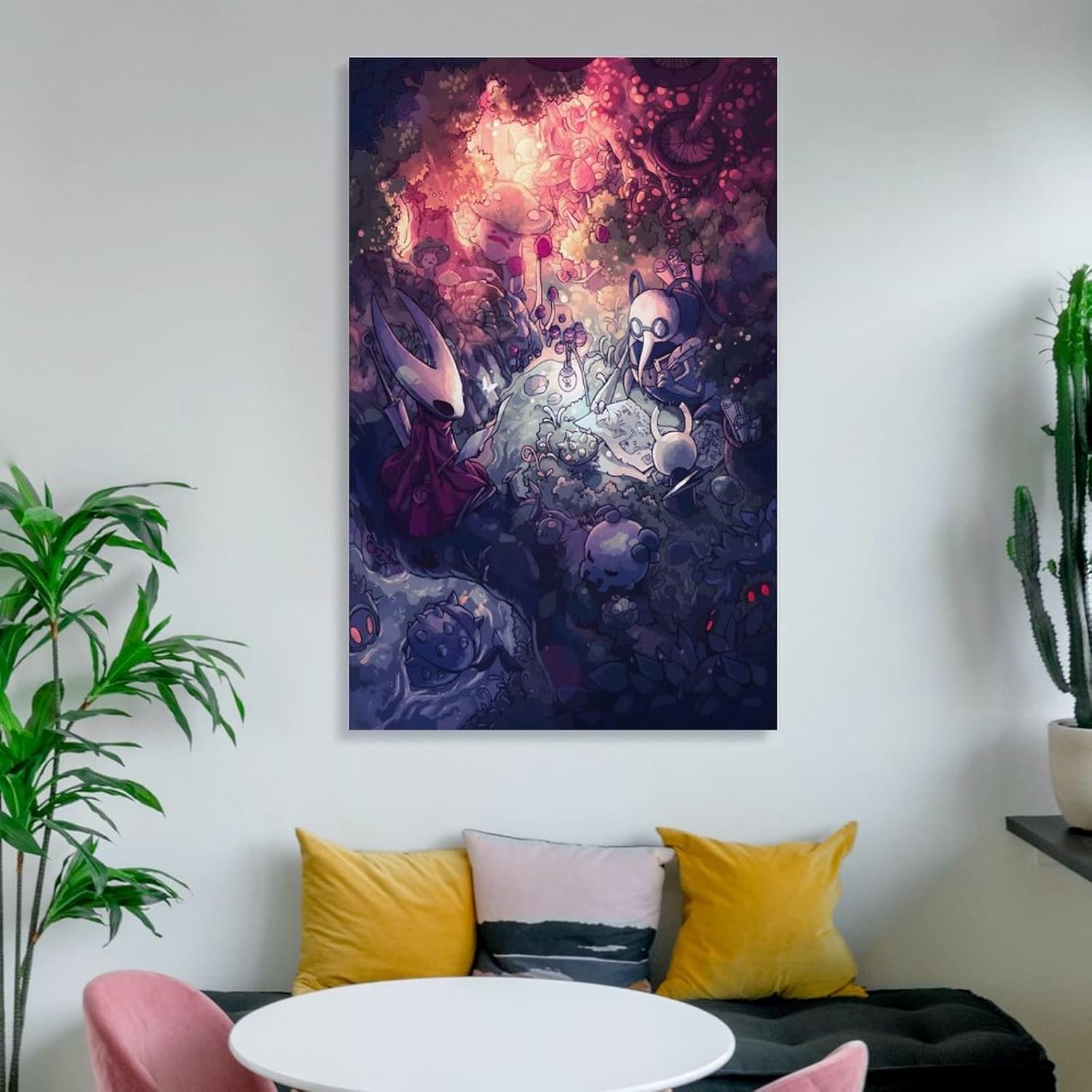 SNKB Hollow Knight – Póster artístico en lienzo y arte para pared, diseño moderno de dormitorio familiar, 16 x 24 pulgadas (15.7 x 23.6 in)