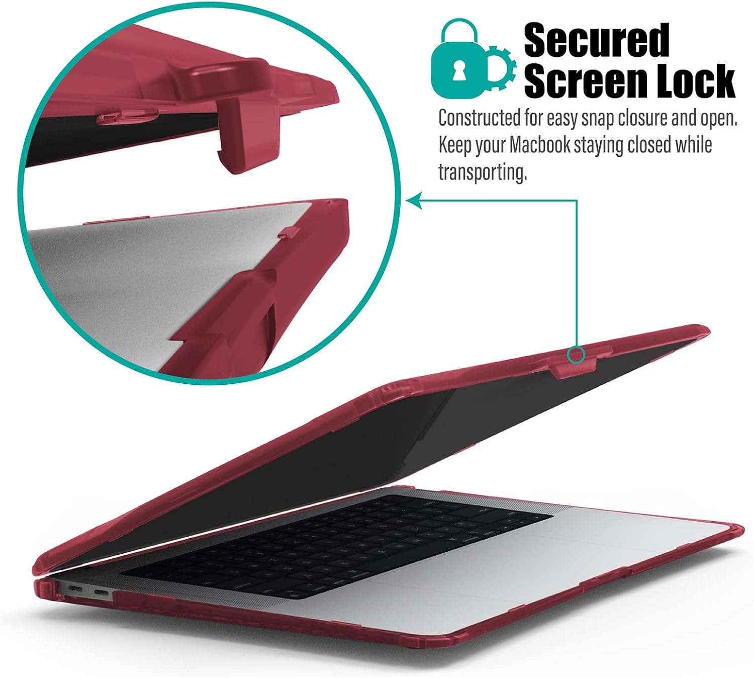 IBENZER Hexpact – Funda compatible con MacBook Air de 13 pulgadas 2022 2021 2020 M1 A2337 A2179 A1932, funda resistente con cubierta de teclado,