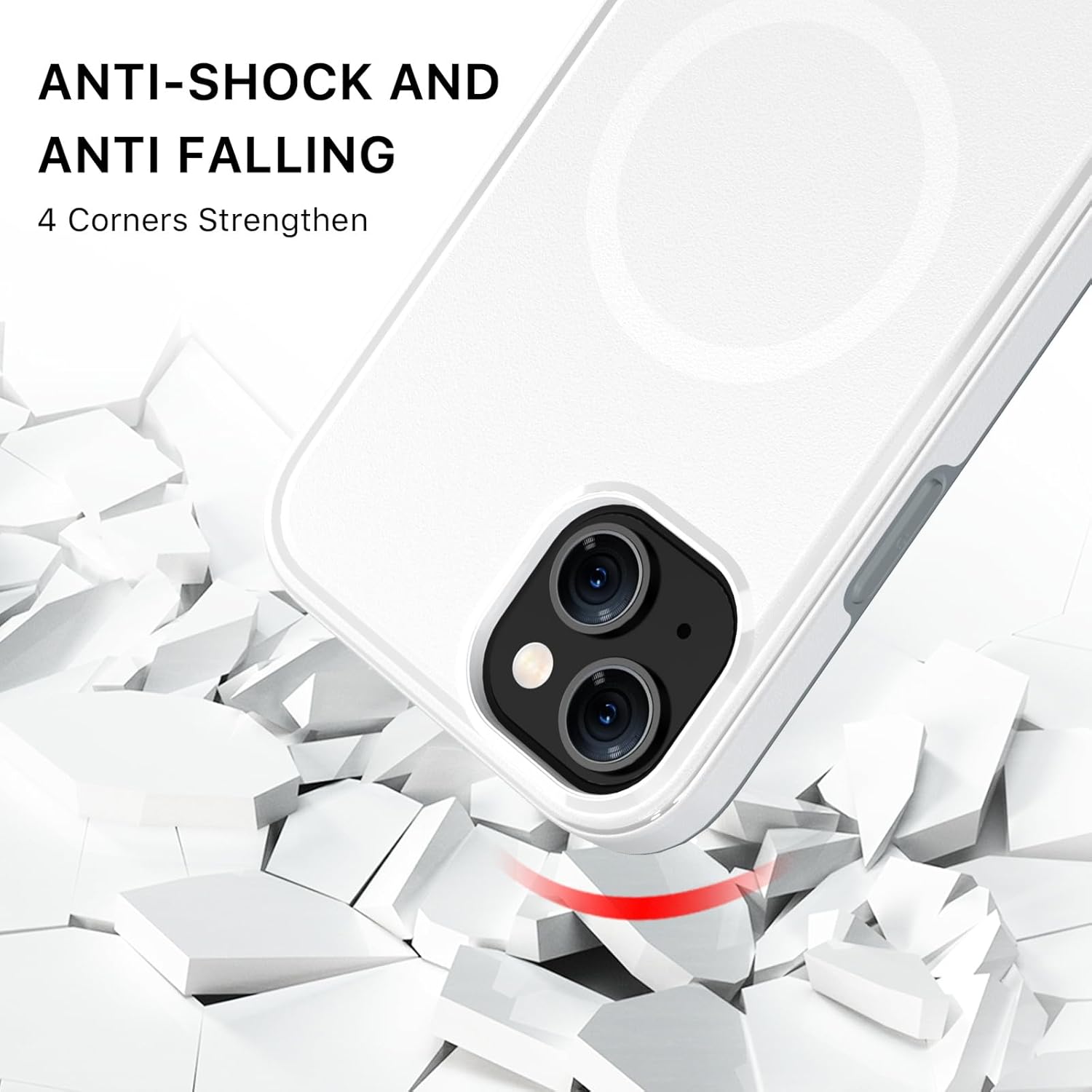 MYBAT PRO – Funda magnética para iPhone 15 de 6.1 pulgadas, compatible con MagSafe, funda delgada de la serie de fusibles, de policarbonato duro +