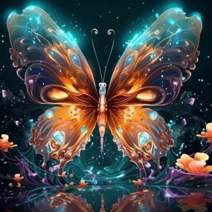 Sheehow – Kit de pintura de diamante 5D para adultos, sueño de mariposa, taladro completo, arte de diamante, arte de diamantes de imitación, arte de Sheehow – Kit de pintura de diamante 5D para adultos, sueño de mariposa, taladro completo, arte de diamante, arte de diamantes de imitación, arte de