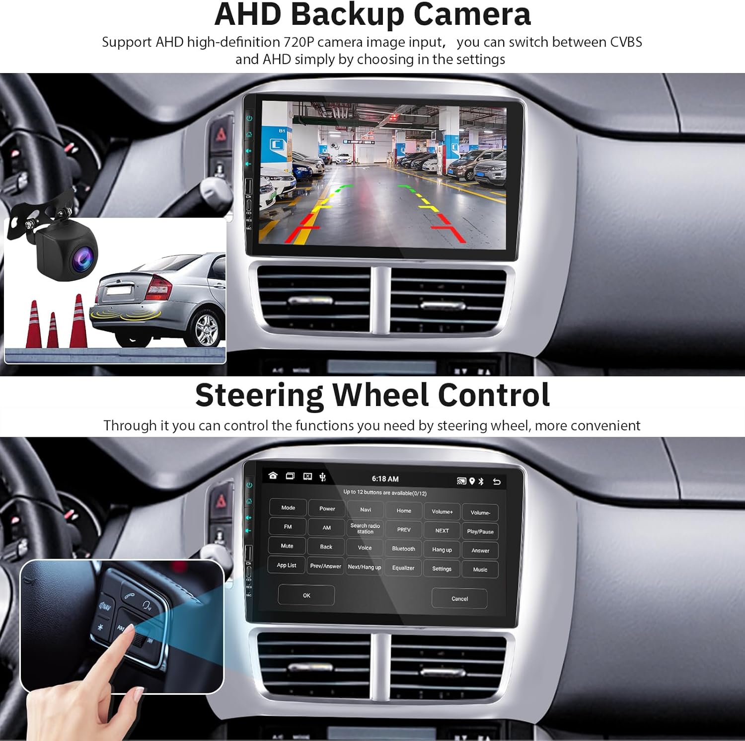 Estéreo de coche Android 2G+64G para Honda Pilot 2006-2008 con Carplay inalámbrico con WiFi navegación GPS reproductor de radio Android Auto 9