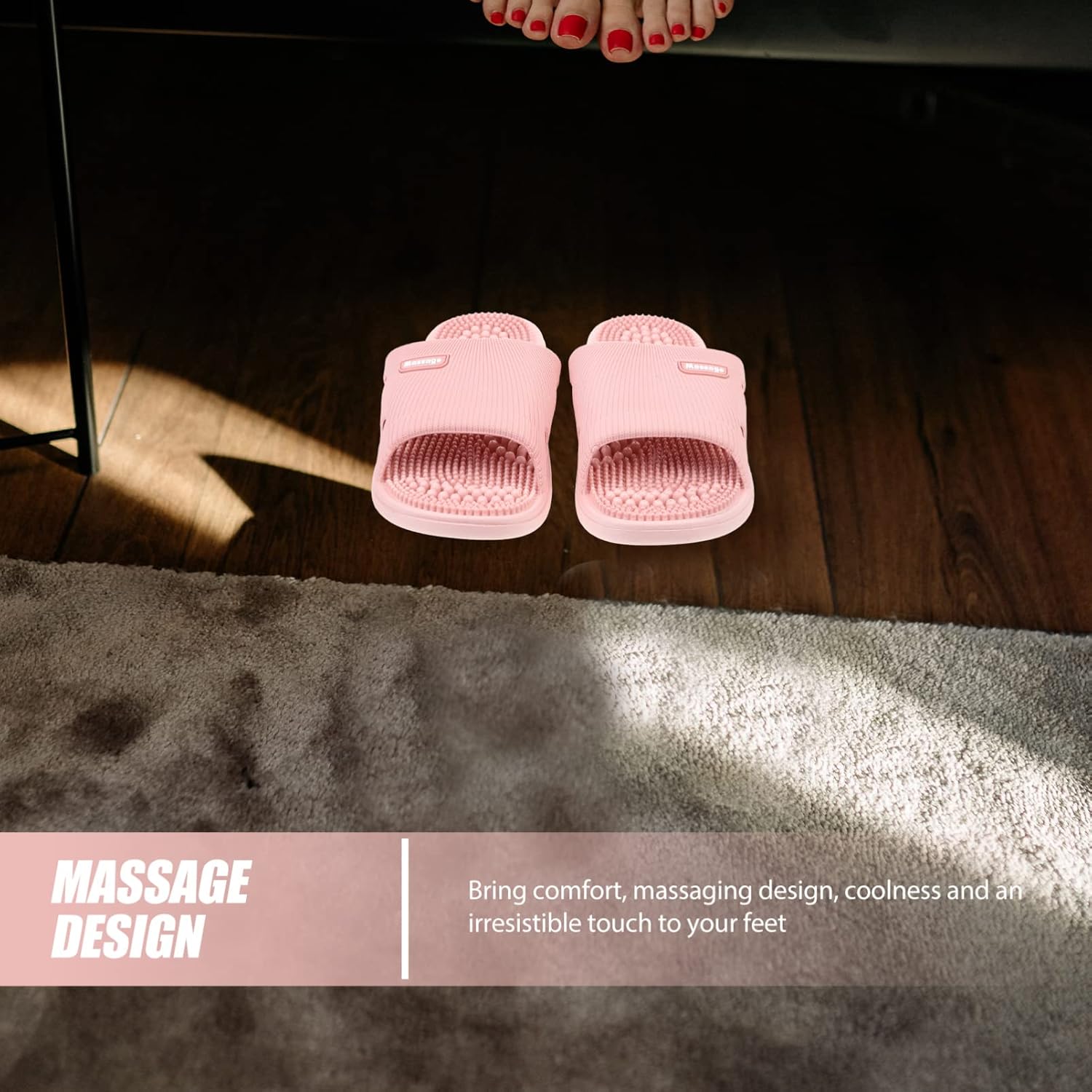 EXCEART 1 par de zapatillas de masaje de pies acupresión pie punta abierta reflexología sandalias para mujer sandalias para hombre sandalias de