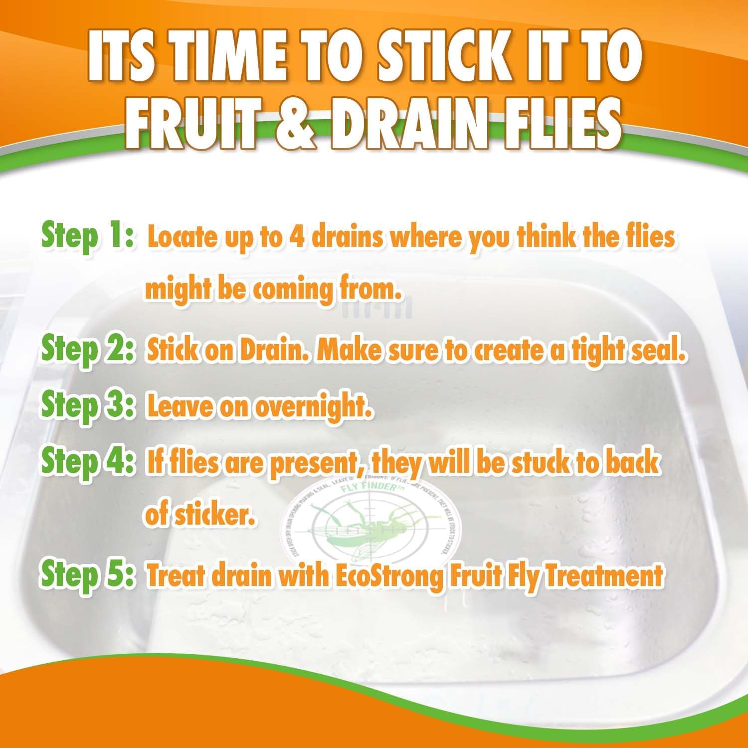Tratamiento de drenaje de moscas de frutas  Eliminador de moscas de drenaje  Totalmente natural, elimina mosquitos, moscas de alcantarillado y más –
