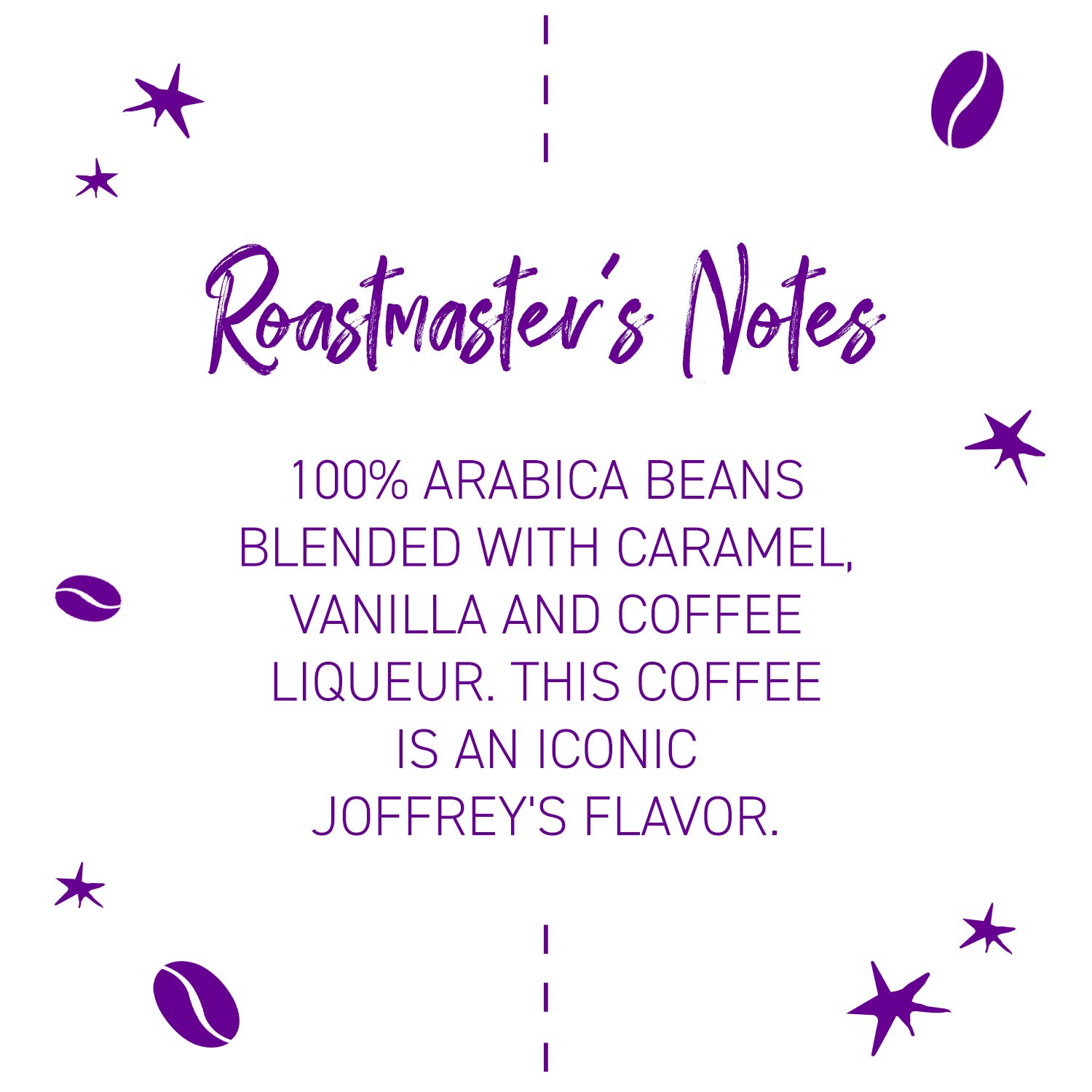 Joffrey’s Coffee – Jamaican Me Crazy, café saborizado, tostado medio artesanal, granos de café arábica, sabor a caramelo, vainilla y licor de café,