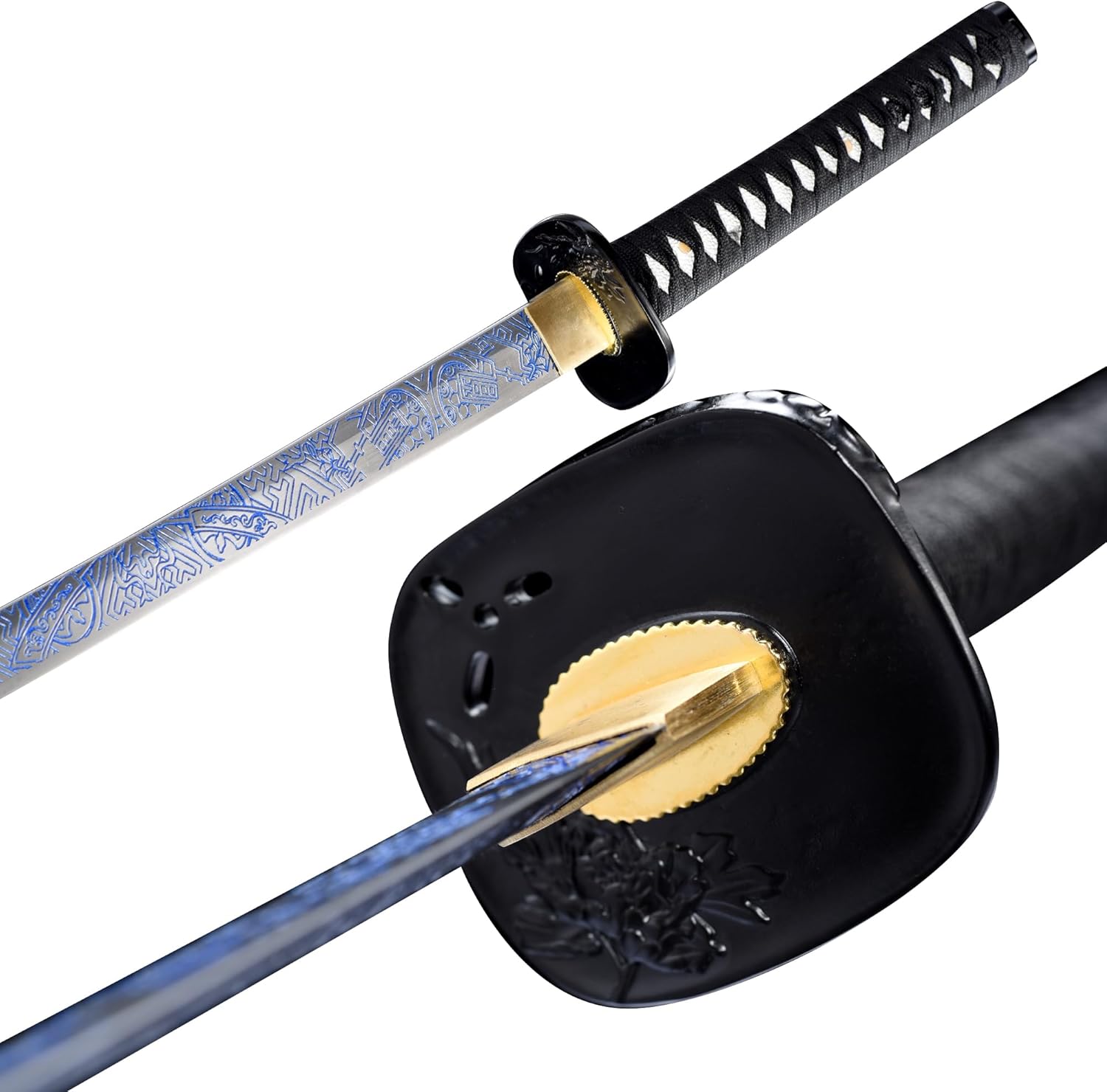 10451065 acero de alto carbono, Hademade espada samurai tradicional forjada a mano templada por calor, espada samurái tradicional, espada katana