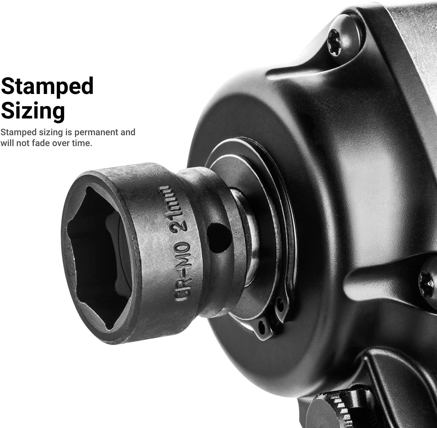 Capri Tools 0.866 in Stubby Impact Socket, 38 pulg. Drive, 6 puntos, métrico