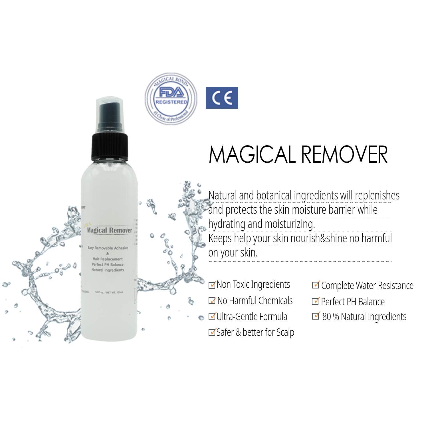 MAGICAL BOND – Pegamento adhesivo de encaje de 2 onzas  pegamento para peluca  pegamento para cabello y removedor mágico de 5.07 onzas  juego de