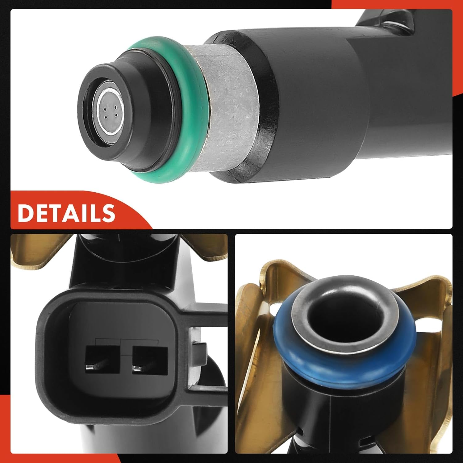 A-Premium Inyectores de combustible 4 piezas compatibles con Pontiac G5, G6, Solstice y Chevy Malibu 2008-2012, cobalto 2008-2010, HHR 2008 y Saturn