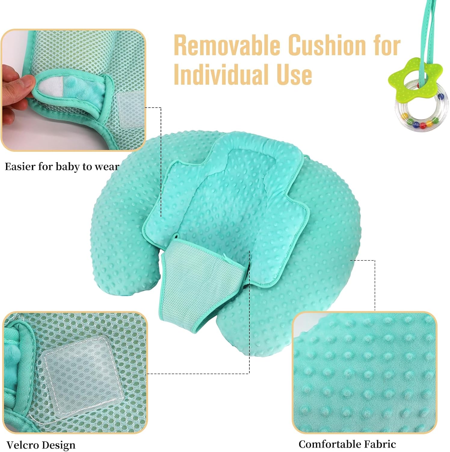 RoamReady Almohadas de lactancia para lactancia, almohada multifuncional para lactancia materna para mujeres, almohada de alimentación del bebé con