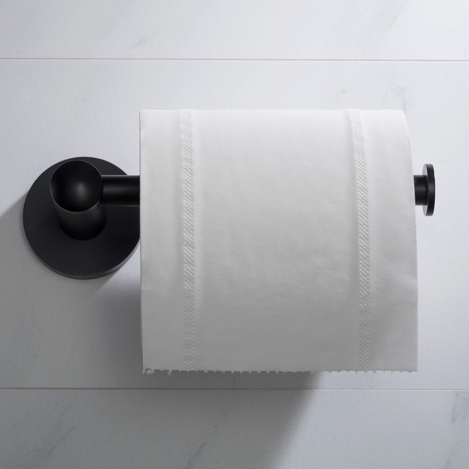 KRAUS Elie KEA-18829MB – Soporte para papel higiénico, acabado negro mate, color negro