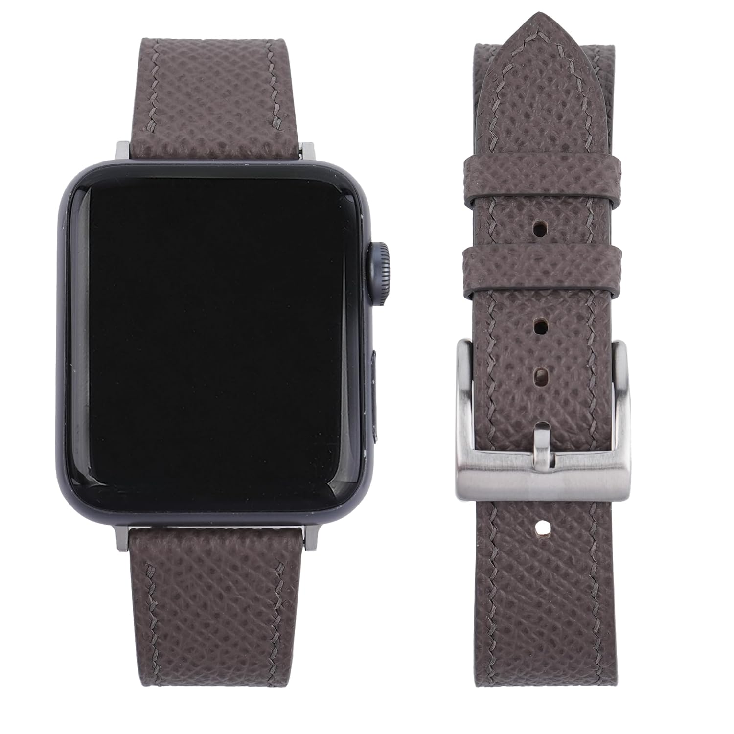 Bands Compatible with Apple Watch Band 49mm 45mm 44mm 42mm 41mm 40mm 38mm Men Woman Epsom Leather Wristband Replacement Band Compatible with Series