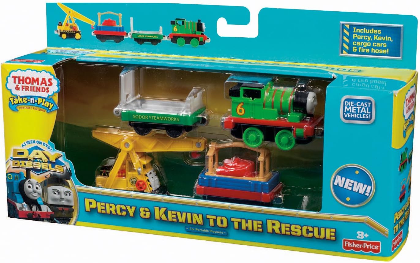 Thomas el tren Take-N-Play Percy y Kevin al rescate