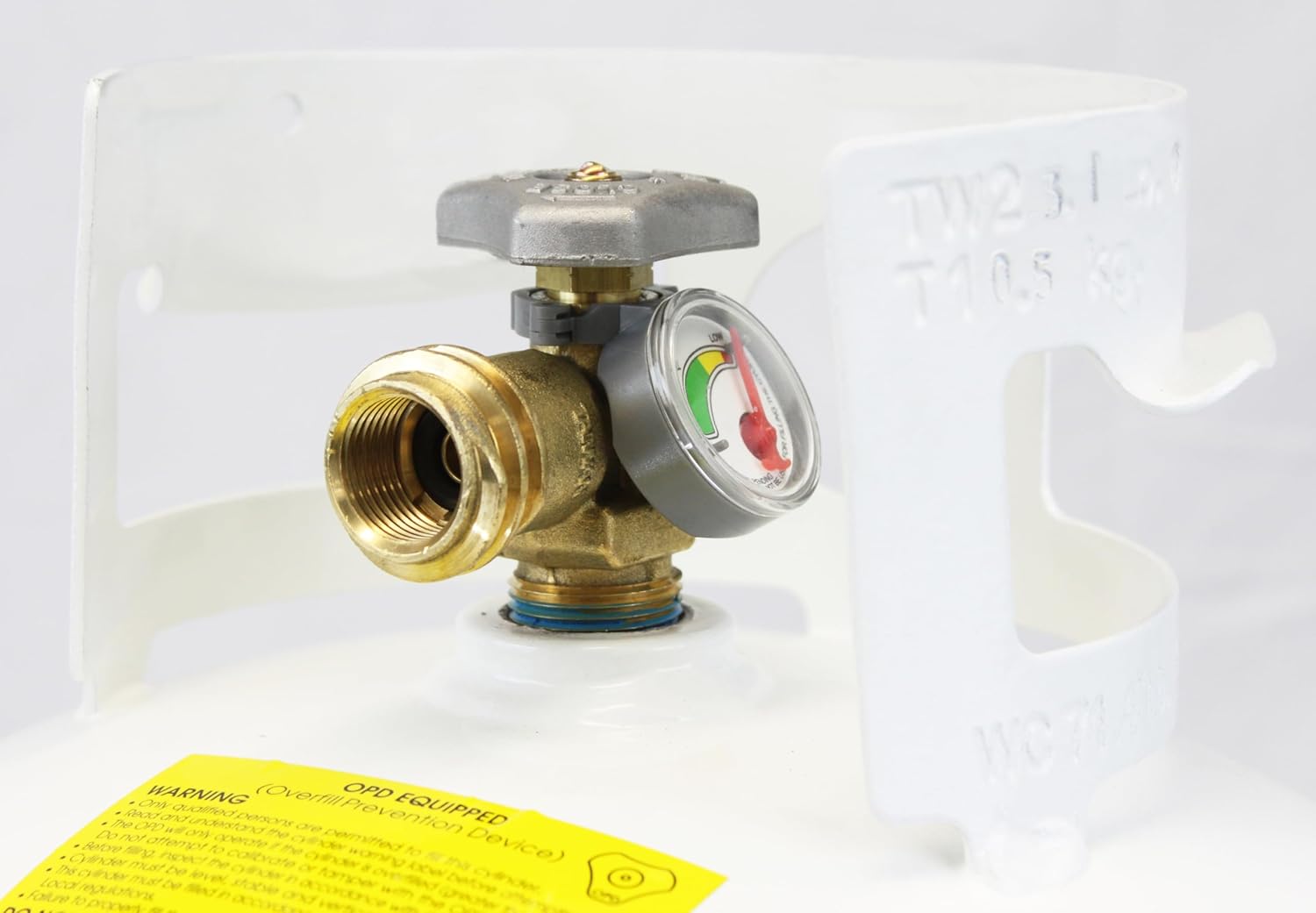 Flame King YSN330 – Cilindro de tanque de propano de acero de 30 libras con medidor y válvula OPD para parrillas y barbacoas, campamento, pesca y