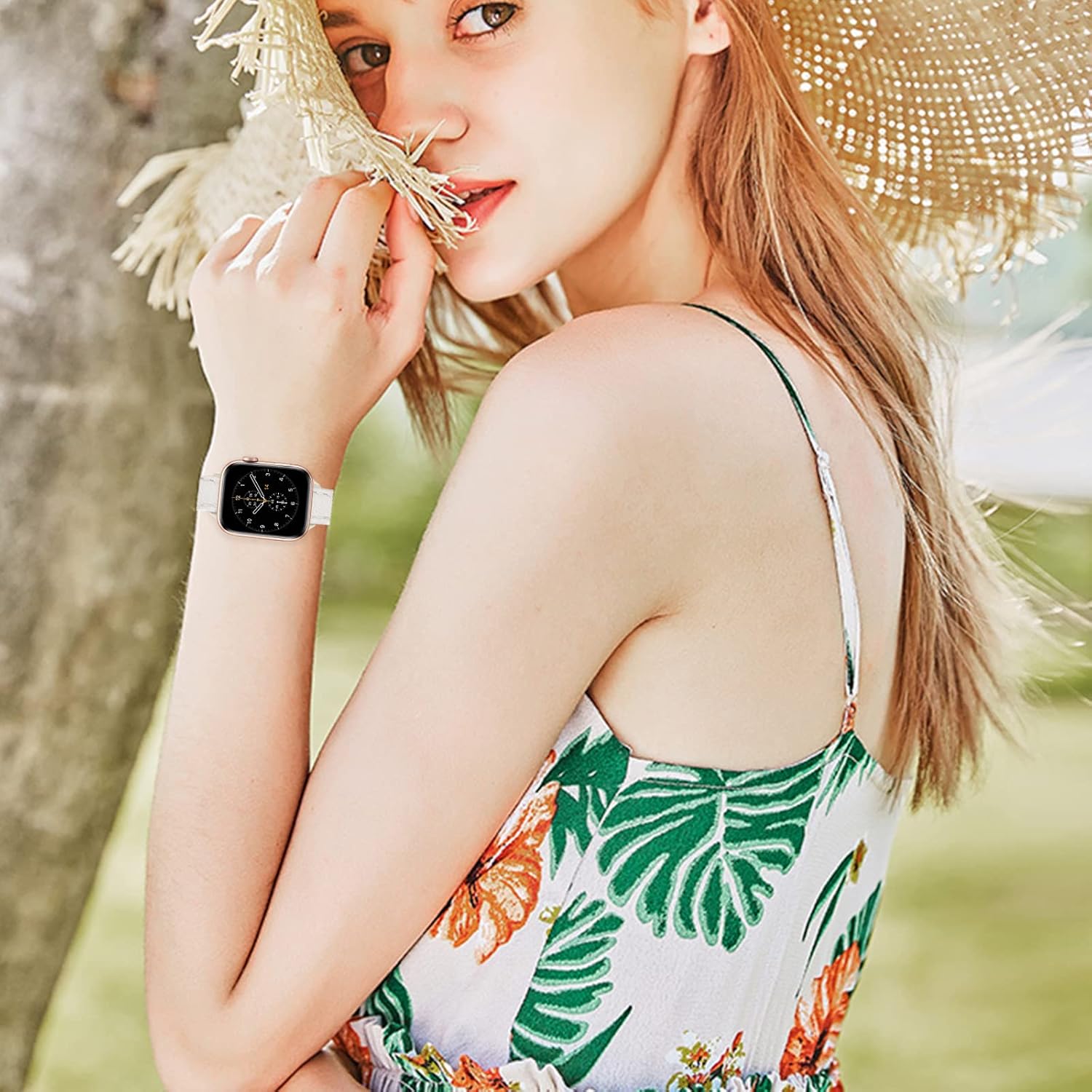 Correas delgadas de cuero compatibles con Apple Watch de 1.496 in 1.575 in 1.614 in 1.654 in 1.732 in 1.772 in 1.929 in, correa de cuero de grano