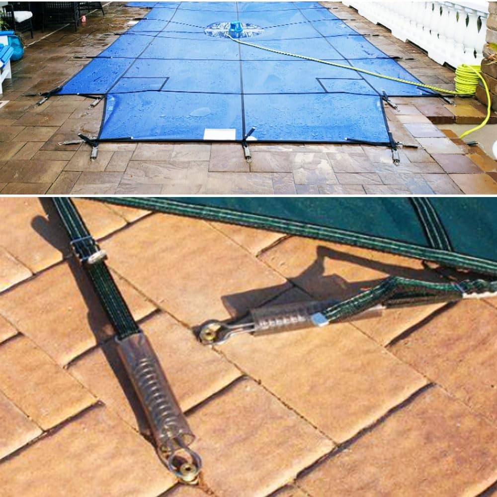 10 fundas de seguridad para piscina en el suelo, fundas para resortes de cubierta de piscina, cubierta protectora de resorte de vinilo