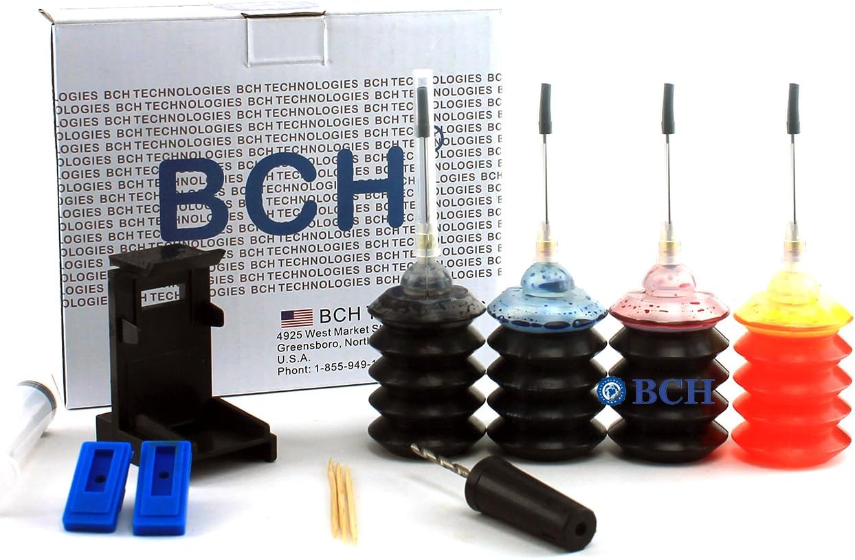 BCH EZ30-T – Kit de recarga de tinta para cartuchos de impresora de inyección de tinta PG-260 CL-261 TS5320PG-240 CL-241 – Kit de primer