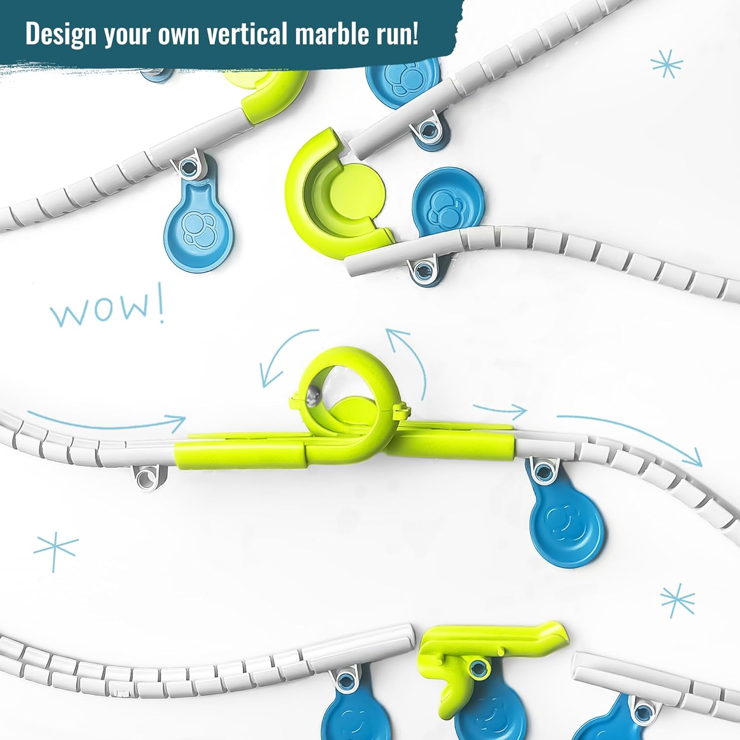 Paquete de expansión Gecko Run Marble Run Loop de Thames & Kosmos  Truco extra para juego de iniciación vertical de canicas configuración rápida y