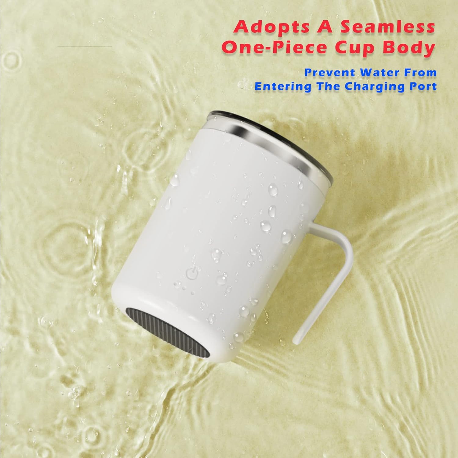 Taza autoagitación recargable – Carga de absorción magnética  IPX7  Taza de acero inoxidable de mezcla automática eléctrica de 13.5 fl oz13.5 oz