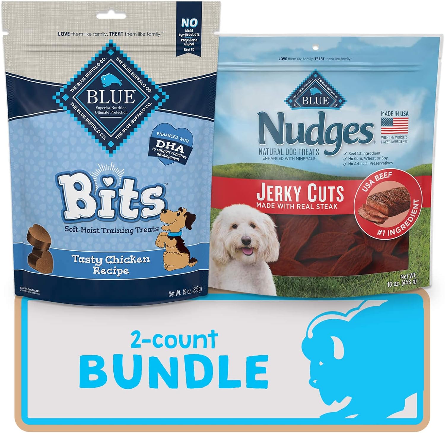 Blue Buffalo – Paquete variado de golosinas para perros, filete y pollo