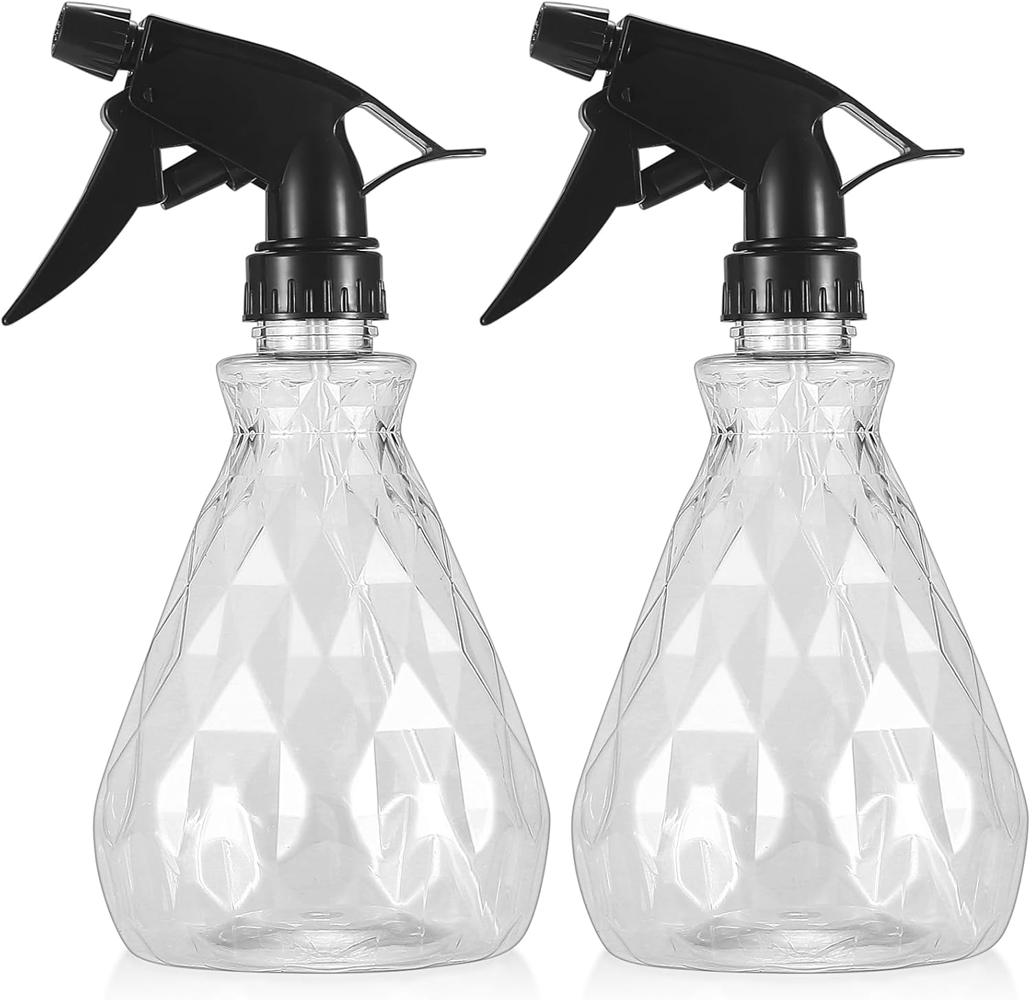 2 botellas de pulverización, 16.9 fl oz17 onzas, botellas de pulverización de agua de niebla fina, botellas de plástico vacías ajustables