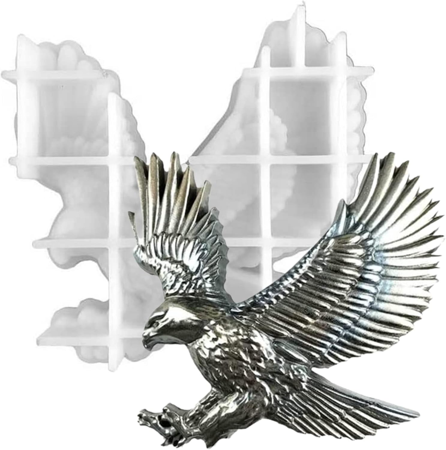 Moldes epoxi, molde de silicona 3D para hacer águila epoxi, molde de resina de estatua de animal para regalos, hogar, oficina, manualidades,
