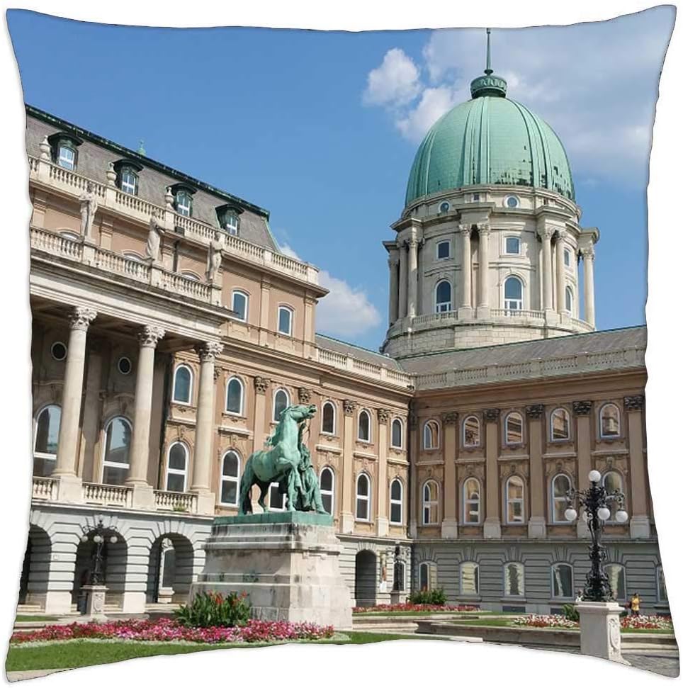 LESGAULEST Funda de almohada (24 x 24 pulgadas) – Castillo de Buda Buda Danubio Landmark Hungarian City
