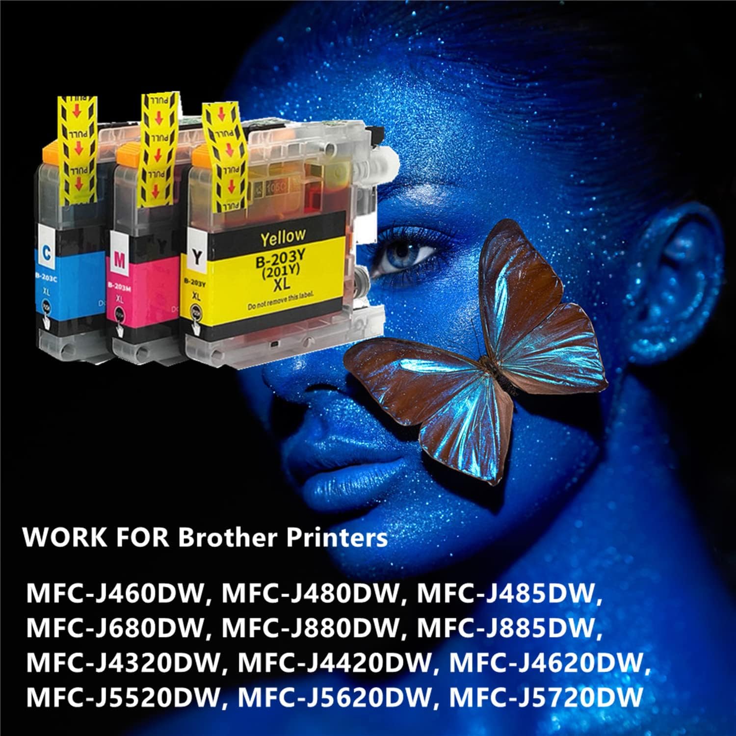 LC203 – Cartucho de tinta compatible para Brother LC203XL LC201XL LC203 LC201 para usar con impresora MFC-J480DW MFC-J880DW MFC-J4420DW MFC-J680DW
