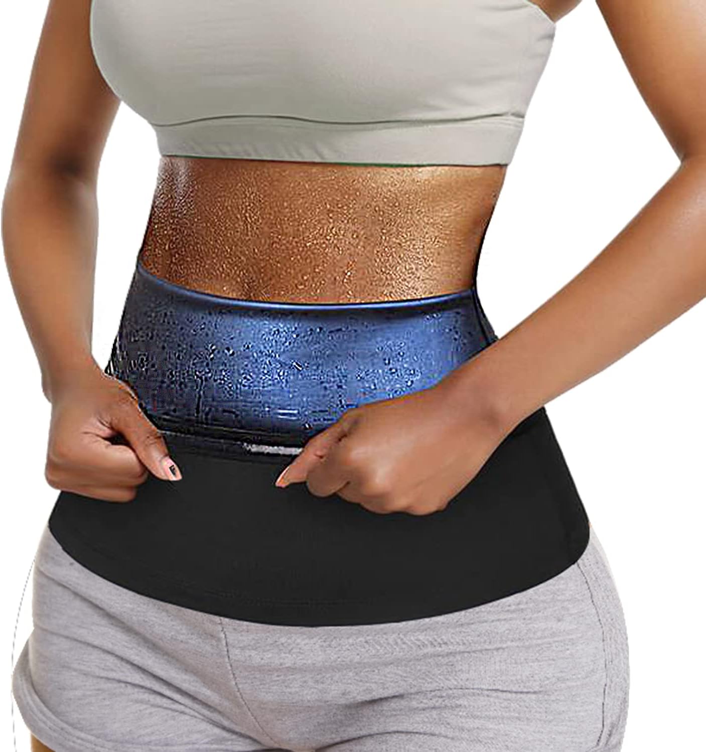 Traje de sauna para mujer, reductor de cintura, cinturón de sauna de polímero, mejora el sudor, moldeador corporal para adelgazar la cintura,