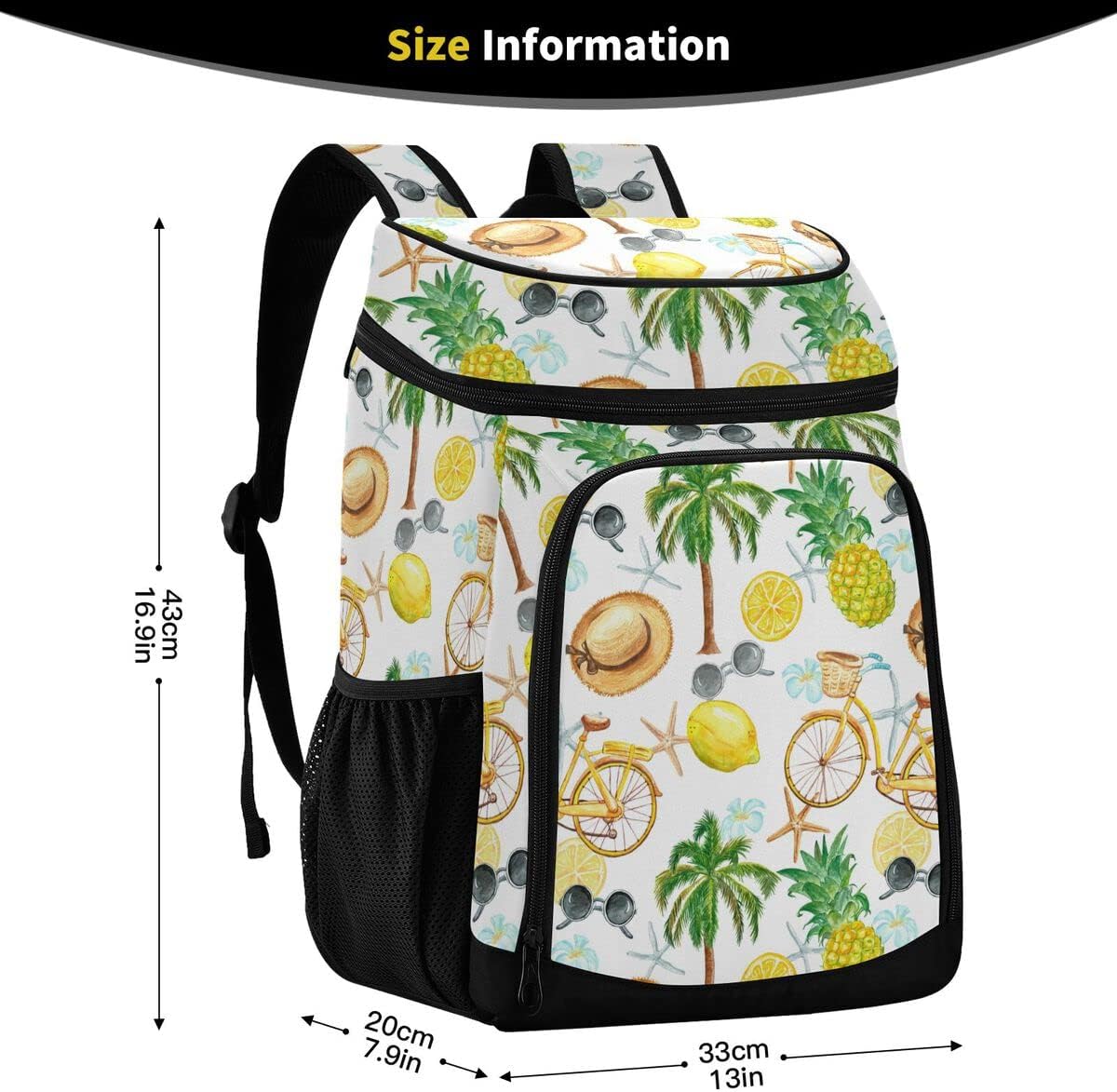 Mochila enfriadora a prueba de fugas, bolsa térmica térmica de almuerzo, 30 latas, refrigeradores de campamento para picnic, playa, viajes por