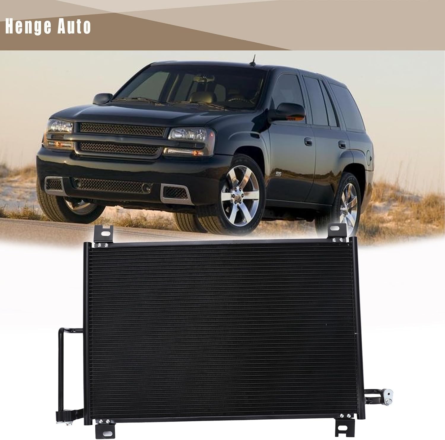 Condensador AC Aire acondicionado compatible con Chevy Trailblazer GMC Envoy 2002 2003 2004 2005 2006 2007 2008 2009 Chevy Trailblazer GMC Envoy se