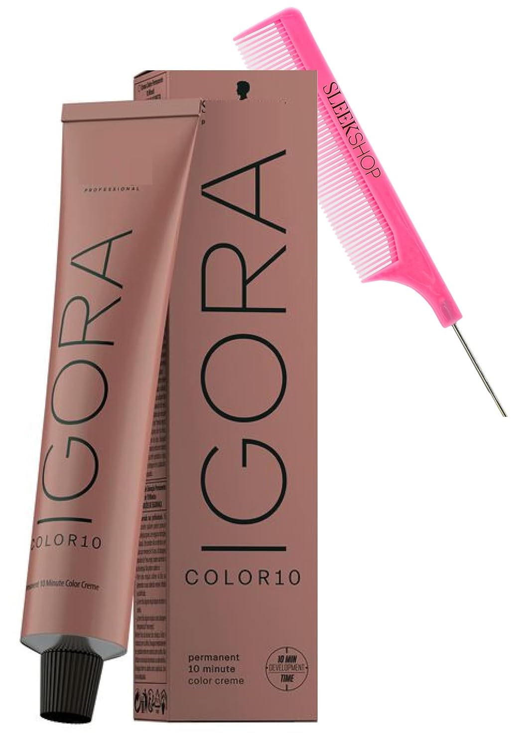 Comb + Igora COLOR10 Ten Minute Schwarzkapf – Tinte de color profesional 10 permanente para el cabello, color crema de cobertura del 100 %, versión