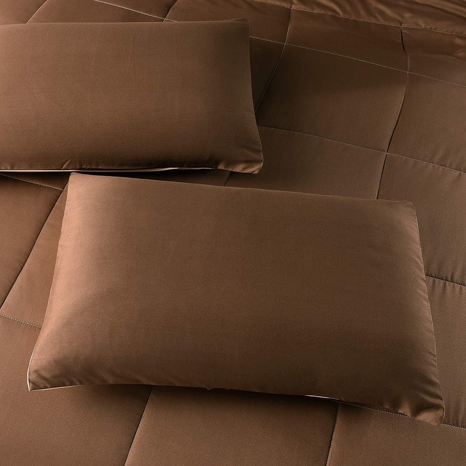Edredón reversible alternativo para todas las estaciones, 100% algodón, relleno de 500 GSM, juego de edredón ligero, cama en una bolsa, 3 piezas (1