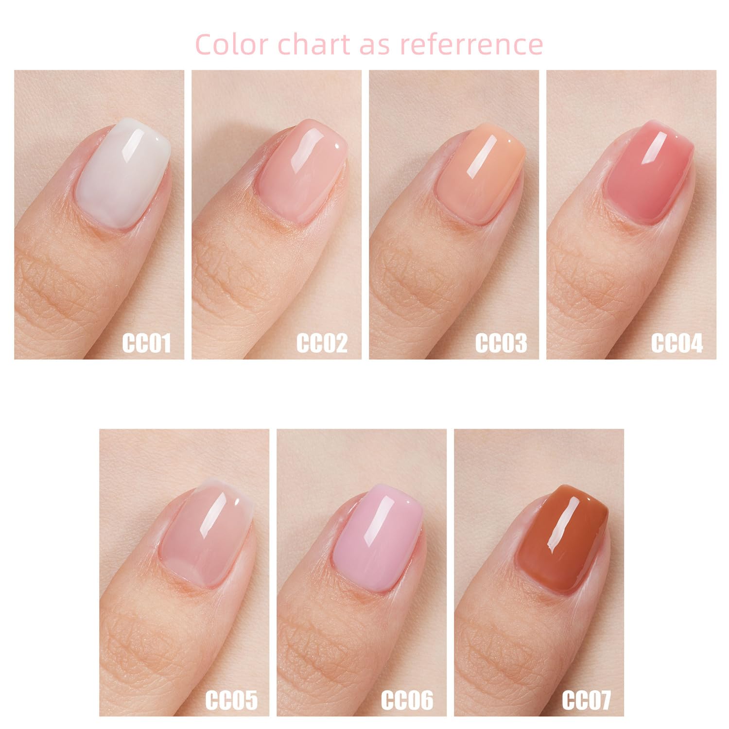 ITUTU Esmalte de uñas de gel blanco lechoso, 0.3 fl oz (0.3 fl oz), esmalte de gel translúcido de color gelatina de color UV LED para curar la luz