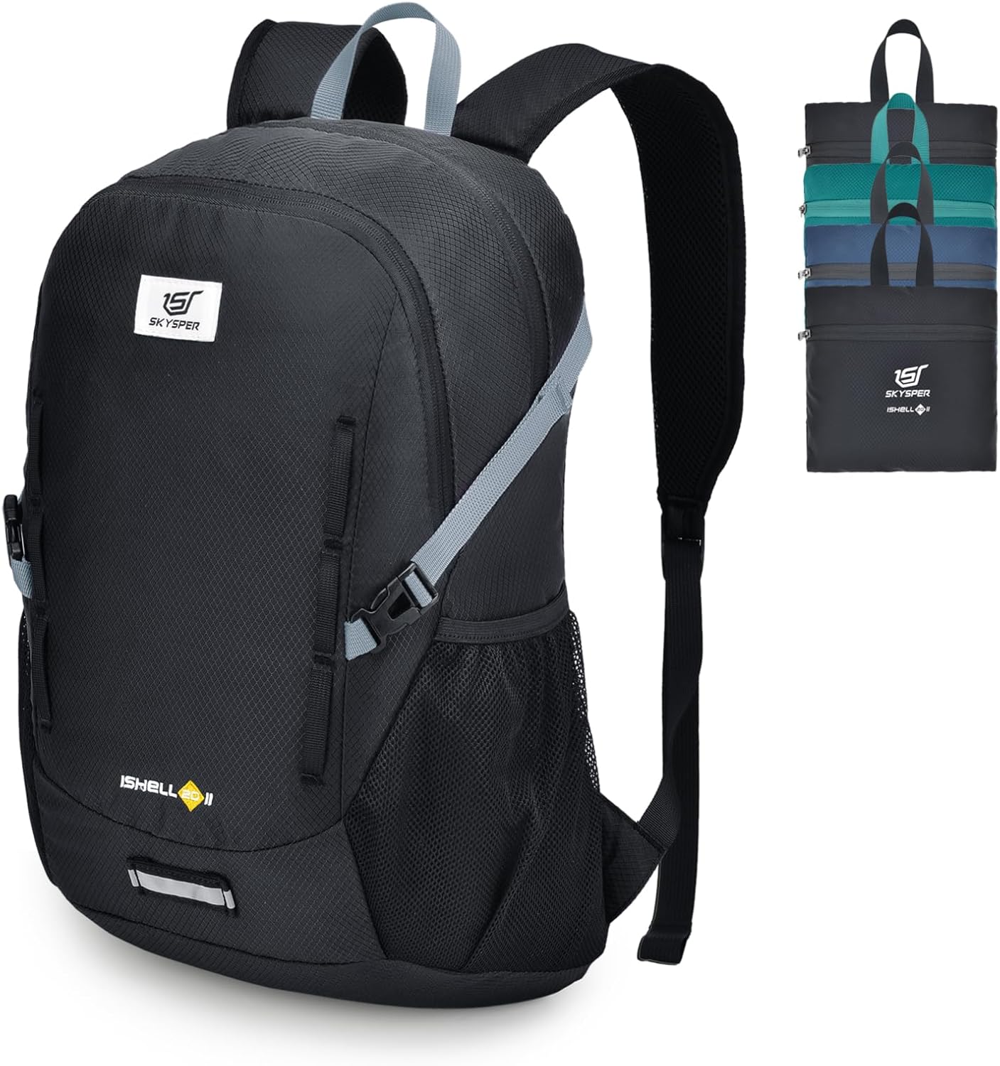 SKYSPER Mochila ligera de senderismo  Mochila de viaje pequeña de 20L Mochila plegable resistente al agua para mujeres y hombres
