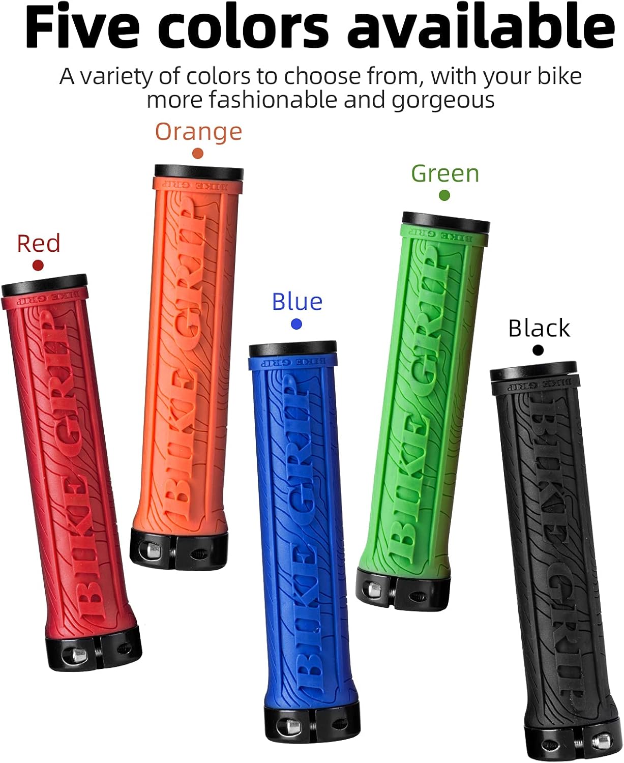 ROCKBROS Agarres de manillar de bicicleta de doble bloqueo para bicicleta MTB, agarre ergonómico de goma antideslizante para scooter, montaña, BMX,