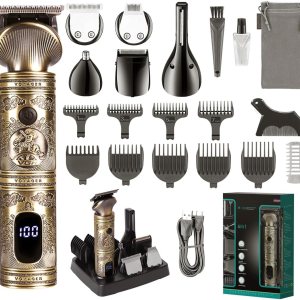 Cortadora de barba para hombres, cortadora de pelo inalámbrica, afeitadoras eléctricas para hombres, kit de aseo impermeable todo en uno para Cortadora de barba para hombres, cortadora de pelo inalámbrica, afeitadoras eléctricas para hombres, kit de aseo impermeable todo en uno para