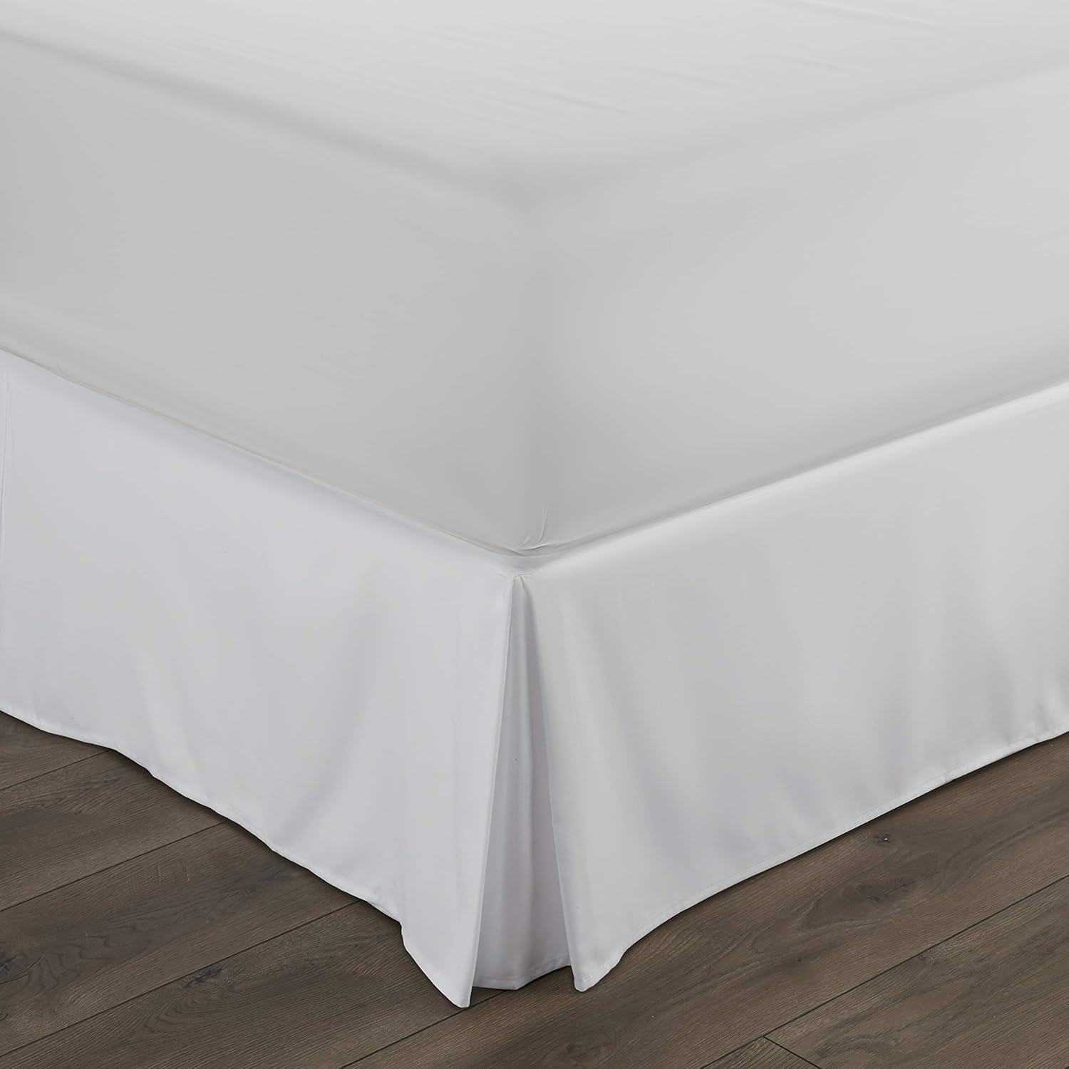 Falda para cama Simply Soft de lino plisada, de alta calidad, funda con volantes para la cama