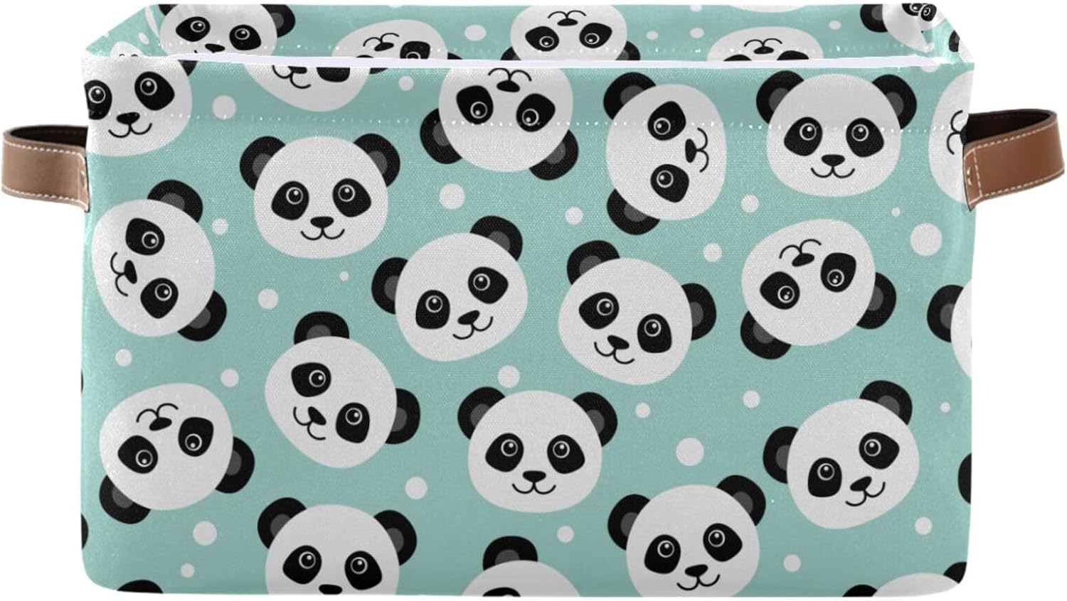 Cesta de almacenamiento plegable con diseño de panda de dibujos animados, cubos de almacenamiento, caja de juguetes, cesta de ropa de tela, cestas