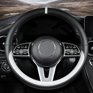 Funda antideslizante para volante de automóvil, funda de cuero napa antideslizante para volante de automóvil, diseñada para accesorios interiores de Funda antideslizante para volante de automóvil, funda de cuero napa antideslizante para volante de automóvil, diseñada para accesorios interiores de