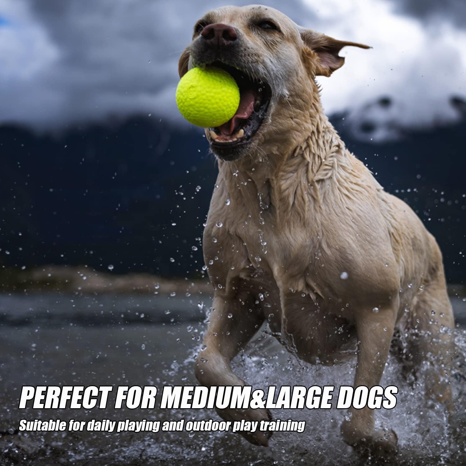 Pelotas de juguete para masticadores agresivos, bolas para perros grandes indestructibles, duraderas y flotantes ligeras para perros grandes y