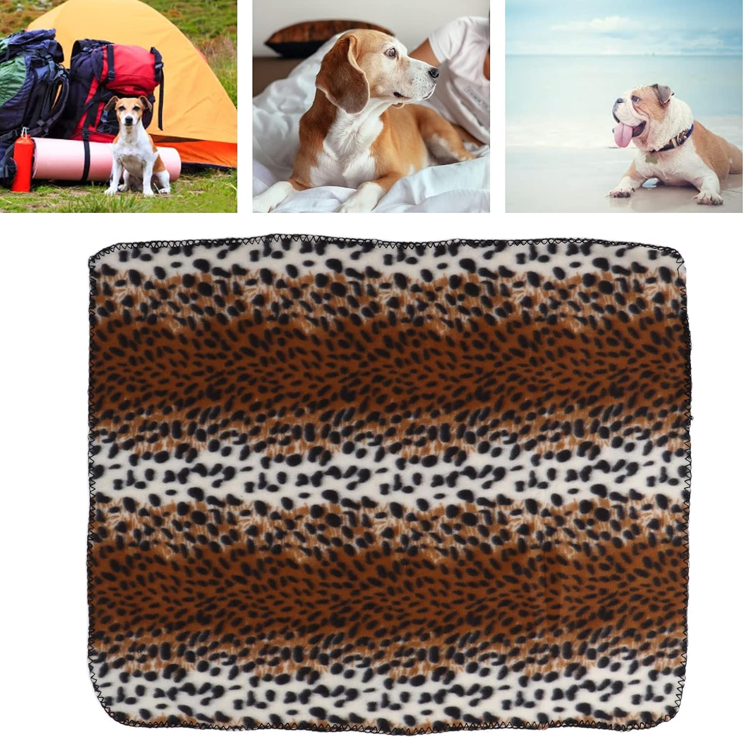 Manta de forro polar para mascotas, aísla eficazmente las manchas, cálida y cómoda, manta para perrera para camping, para viajes, hotel para playa