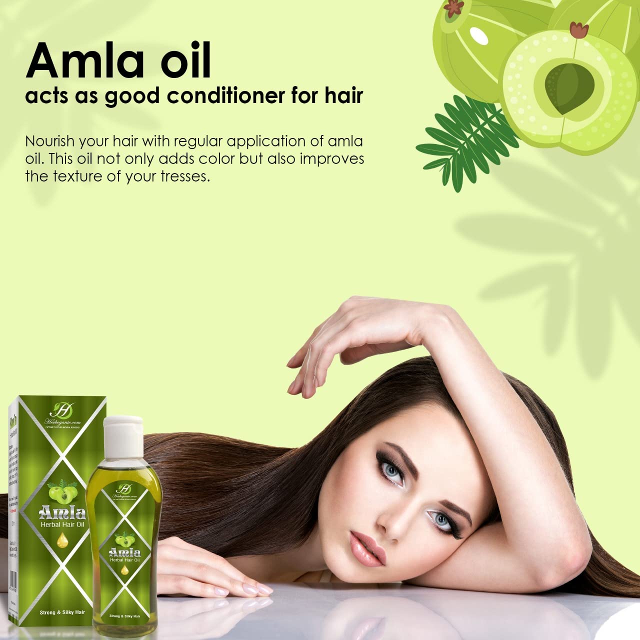 Amla – Aceite de hierbas para el cabello, estimulado el crecimiento del cabello, reduce la pérdida de cabello, mejora la circulación del cuero