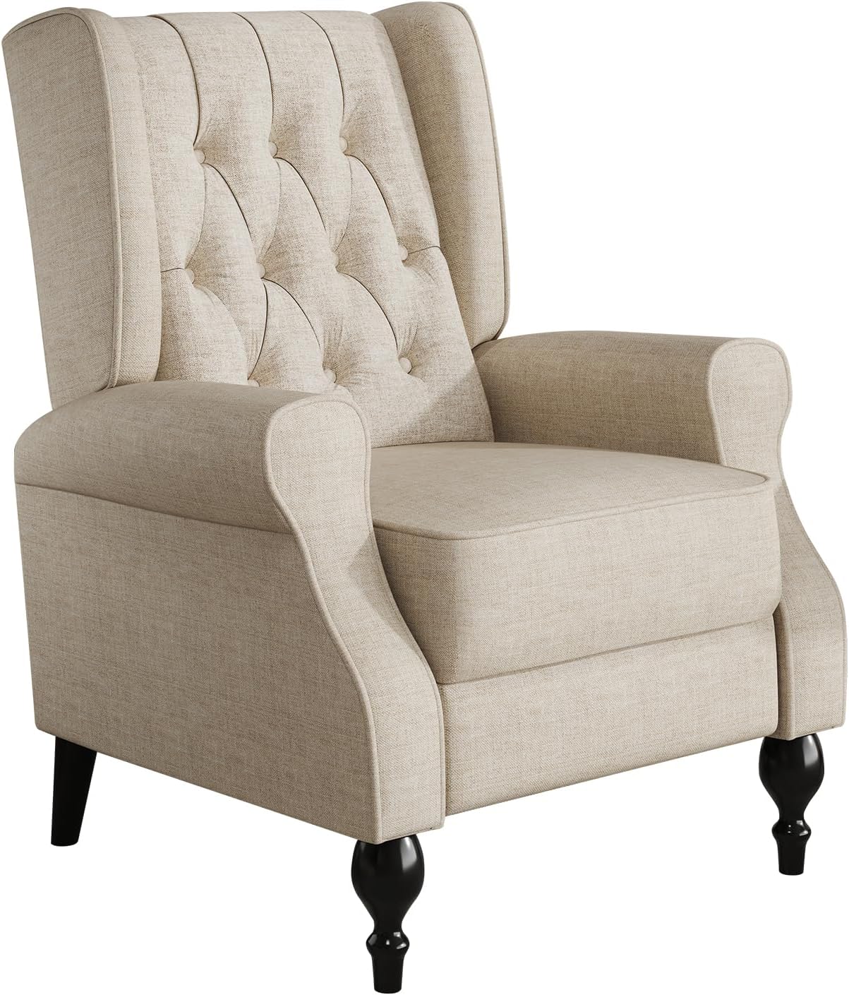 Jocisland Wingback – Silla reclinable con respaldo para adultos, silla decorativa para sala de estar, silla con brazo tapizado alto para dormitorio,