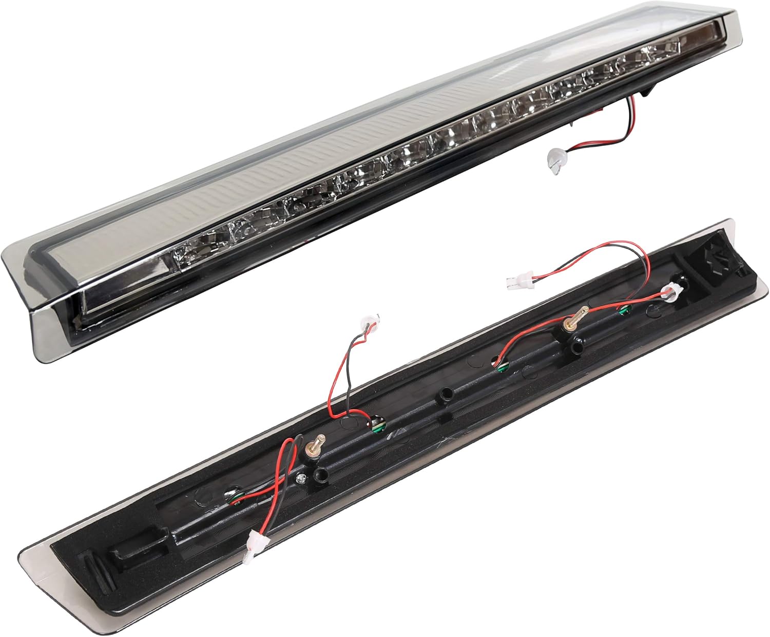 HECASA Tercera luz de freno LED 3 compatible con Ford Mustang 1999-2004 Centro de techo trasero de montaje alto, lámpara trasera con lente ahumada