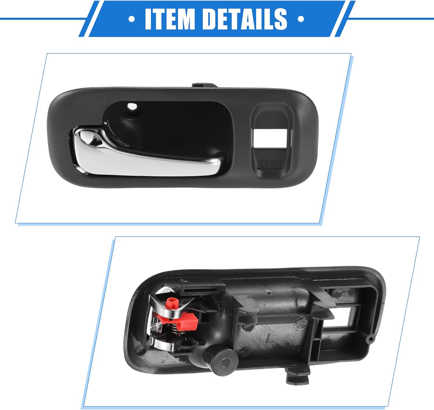 Manija de puerta delantera izquierda para el lado del conductor compatible con Honda CR-V 1997-2001 para Honda Odyssey 1995-1998, plástico duradero