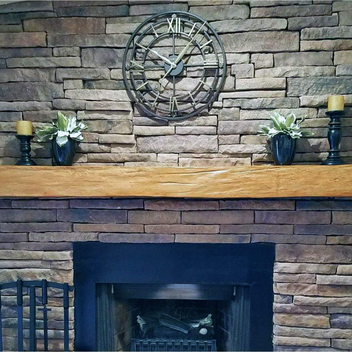 Ekena Millwork MANURW04X04X36ZM Riverwood – Mantel para chimenea de madera sintética, 4 pulgadas de alto x 4 pulgadas de profundidad x 36 pulgadas