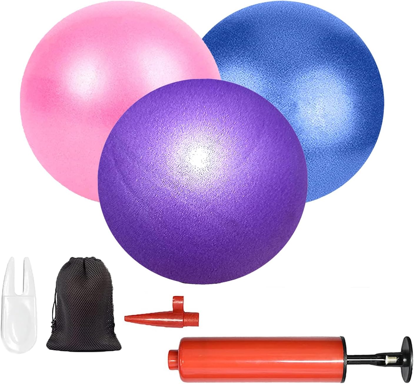 Mini pelota de yoga de ejercicio de pilates, pequeña pelota inflable de yoga de ejercicio de 6 pulgadas, equipo de entrenamiento básico y terapia