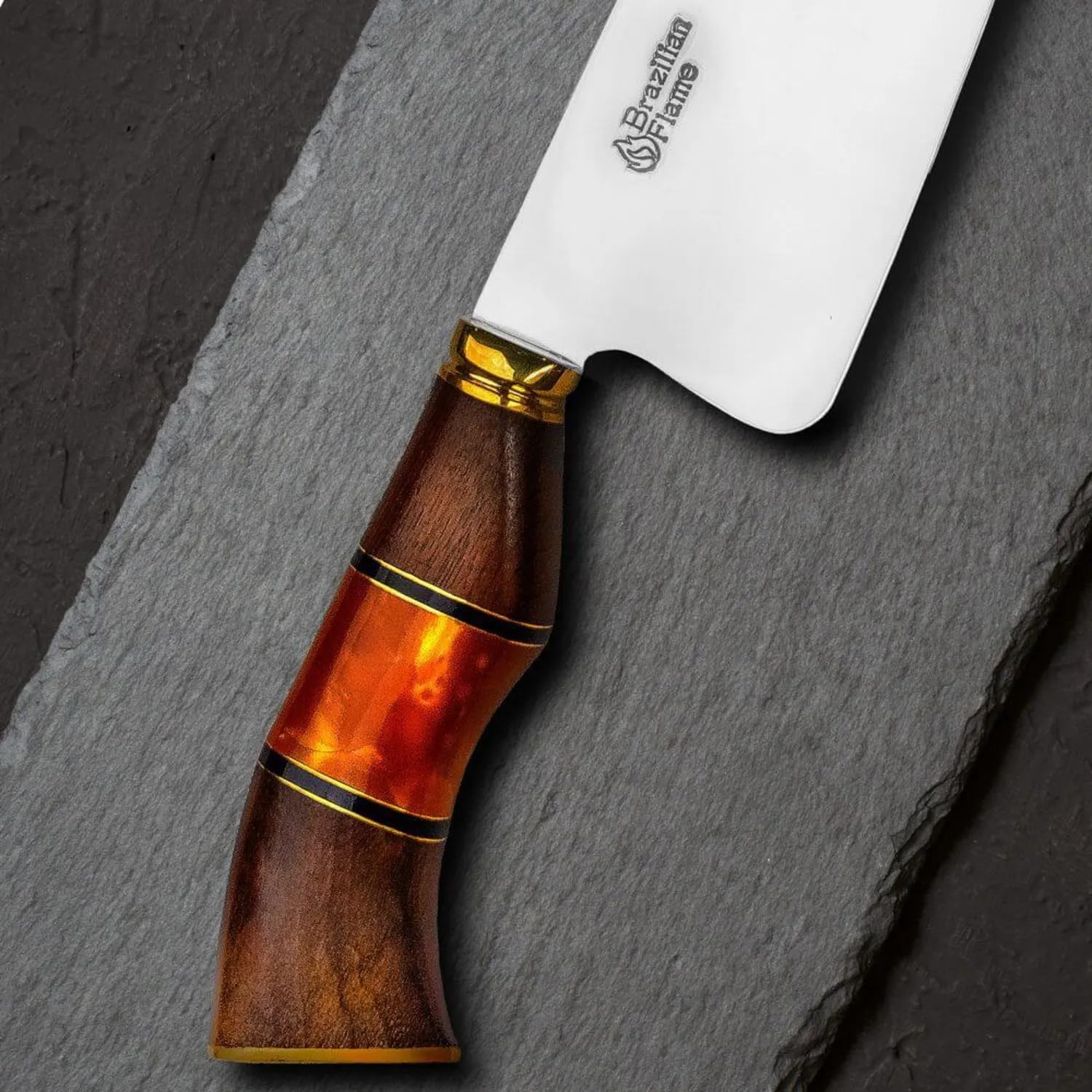 Brazilian Flame Cuchillo de chef – Picanha Blue 10″