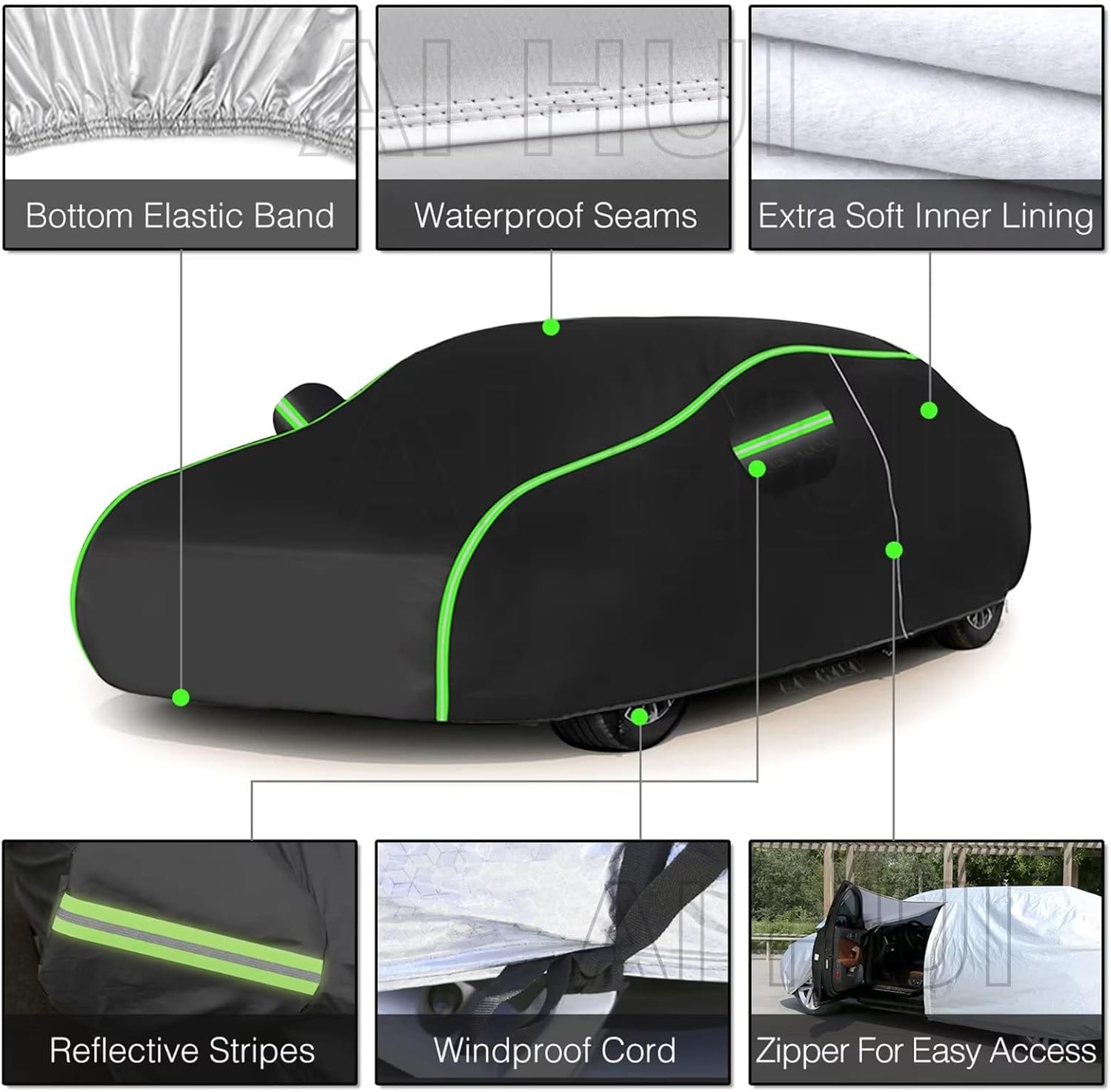 AI HUI – Funda impermeable para automóvil, compatible con Toyota Supra GR A90 A91 (2020-2023), funda impermeable para todo tipo de clima, 100%
